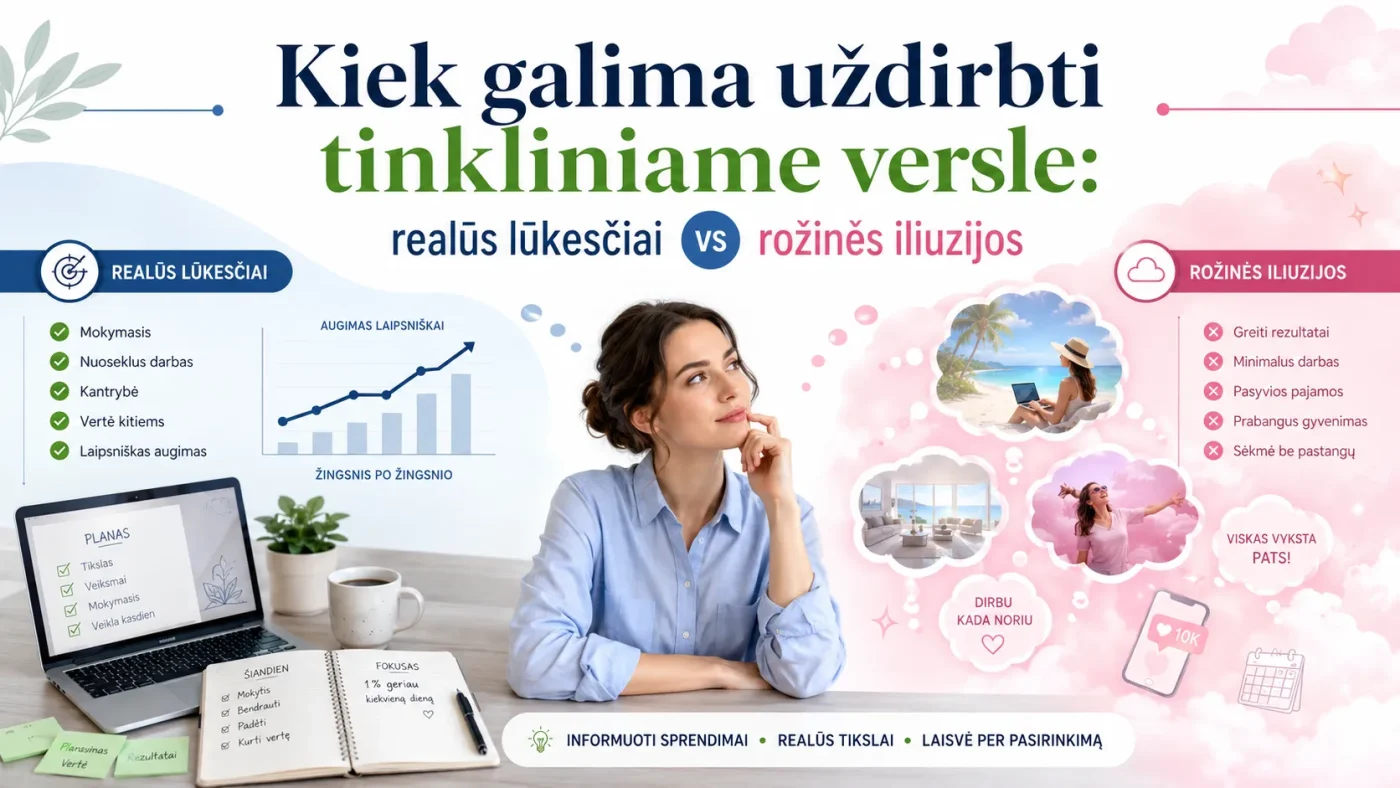 Kiek galima uždirbti tinkliniame versle