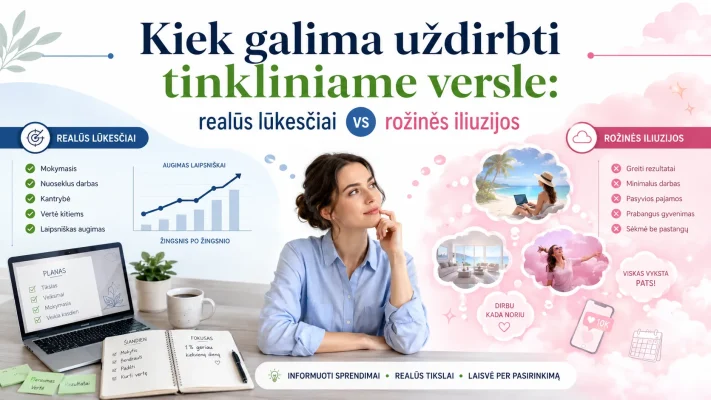Kiek galima uždirbti tinkliniame versle