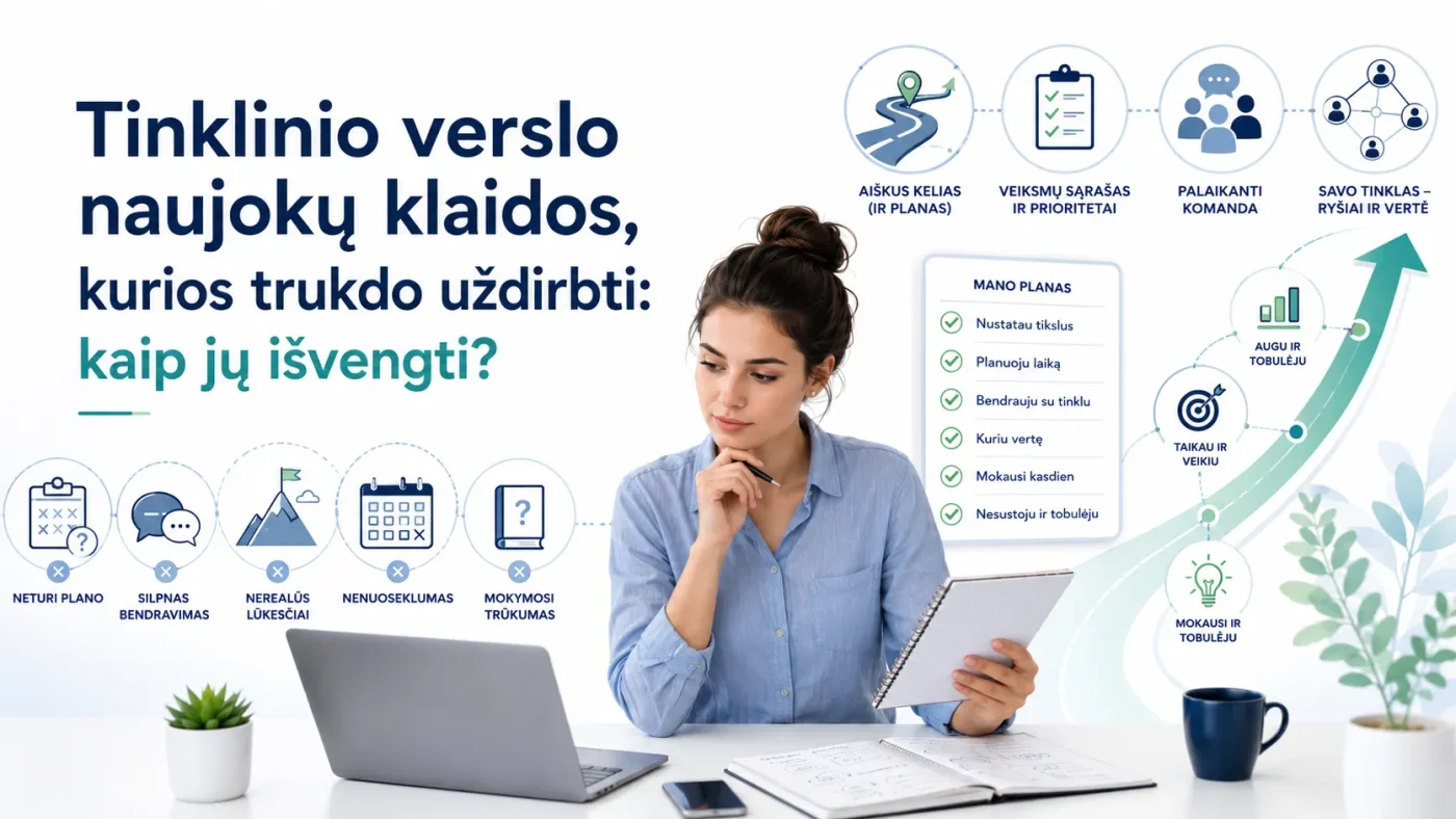 Tinklinio verslo naujokų klaidos