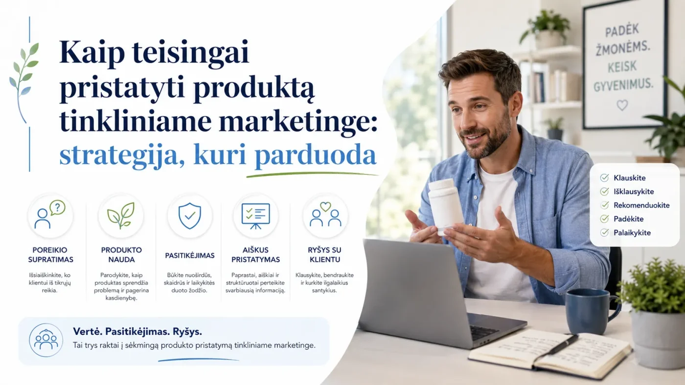 Kaip teisingai pristatyti produktą