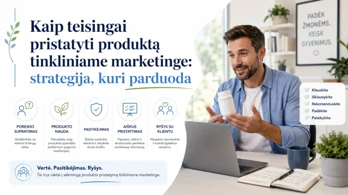 Kaip teisingai pristatyti produktą